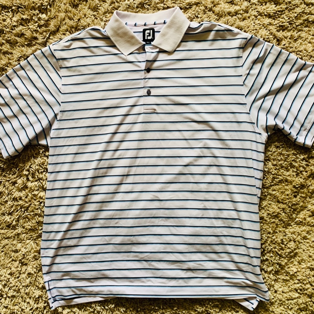 FootJoy  Blue And White Stripped Shirt 2X